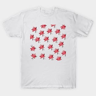 Leafs Red Art T-Shirt